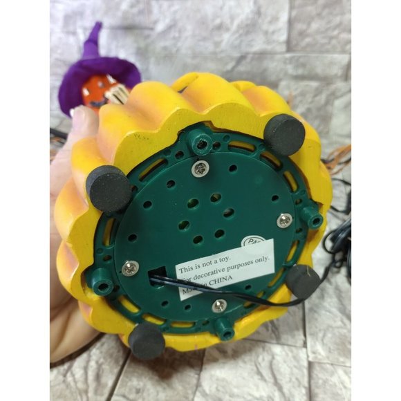 Halloween Fiber Optic Tree 16" Light Changing Pumpkin Ghost Bat Fall Table Decor - Picture 4 of 13